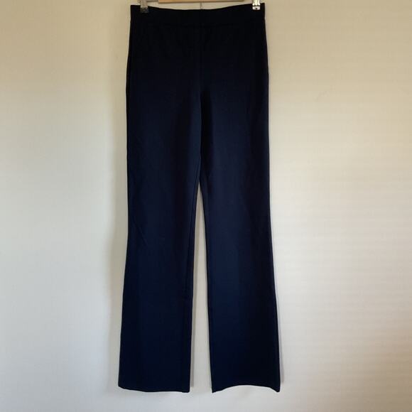 Quince Ultra Stretch Ponte Bootcut Pants Navy Womens S Quite Luxury 33” Inseam - Picture 1 of 11